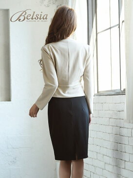キャバ スーツ キャバスーツ 大きいサイズ コンパニオン 制服 ママ スーツ フォーマル 式 Belsia ノーカラー セットアップ S M L 2L 3L あす楽 入学式 入園式 卒業式 卒園式 レディース 他と被らない お宮参り 謝恩会 二の腕カバー 通勤 大きいサイズ 美脚効果 痩せて見える