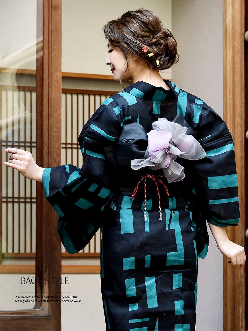 浴衣 セット レディース ゆかた 帯 下駄 作り帯 浴衣セット キャバ ターコイズ ブルー 個性的 かっこいい かんたん かわいい おしゃれ 涼しい 祭り 男ウケ 20代 30代 レトロモダン モダン 大人 あす楽 大正ロマン 即日発送 セクシー エロ