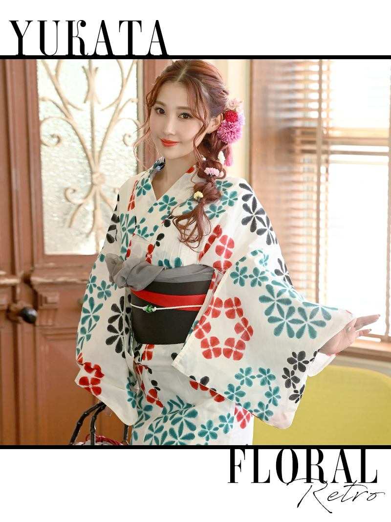 浴衣 セット レディース 浴衣レディース レディース浴衣 ゆかた 帯 下駄 キャバ浴衣 キャバ 夏祭り 花火大会 白 花柄 かわいい 3点セット レディース浴衣 映える リバーシブル 半巾帯 キャバ嬢 レトロ 和装 和 着物 和服 女性 着付 簡単 着付け 可愛い あす楽 送料無料