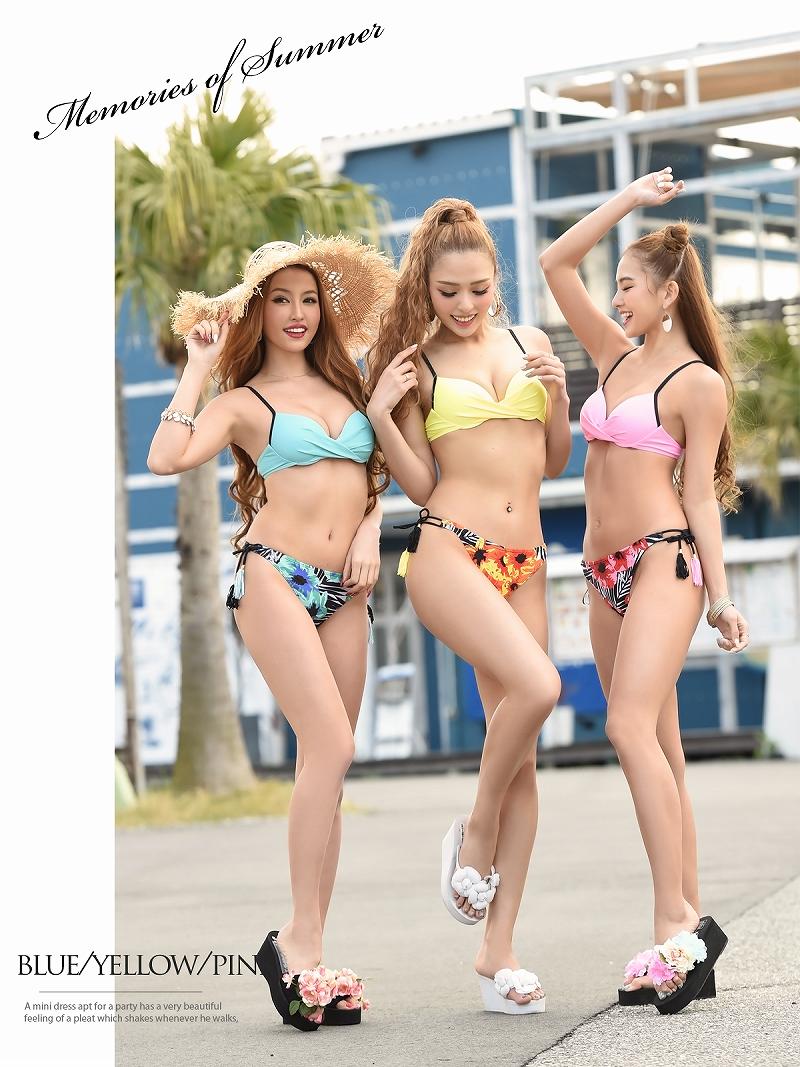 水着 ビキニ レディース レディース水着 セクシー モノキニ エロ キャバ水着 キャバ 花柄 ビキニ かわいい 派手 三角水着 リゾート 映え バイカラー お揃い Ryuyu かなへぇ KAREN ビーチ ビーチウェア ビー