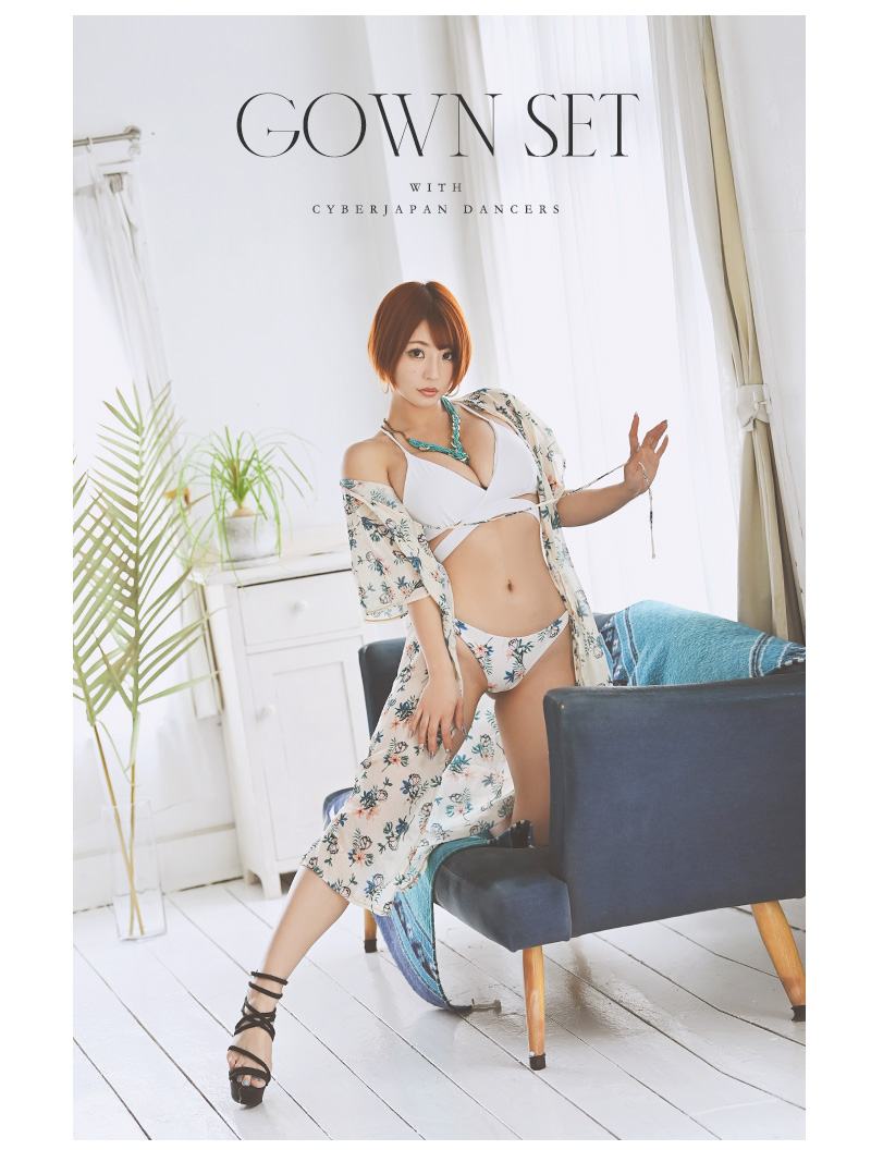 【SALE】水着 ビキニ レディース レディース水着 セクシー モノキニ エロ キャバ水着 キャバ ガウン付き レディース水着 海外セレブ風 インポート リゾート レディースビキニ3点セット セット水着 サイドリボン セクシー 旅行 Ryuyu ENA ビーチ ビーチウェア あす楽 送料無料