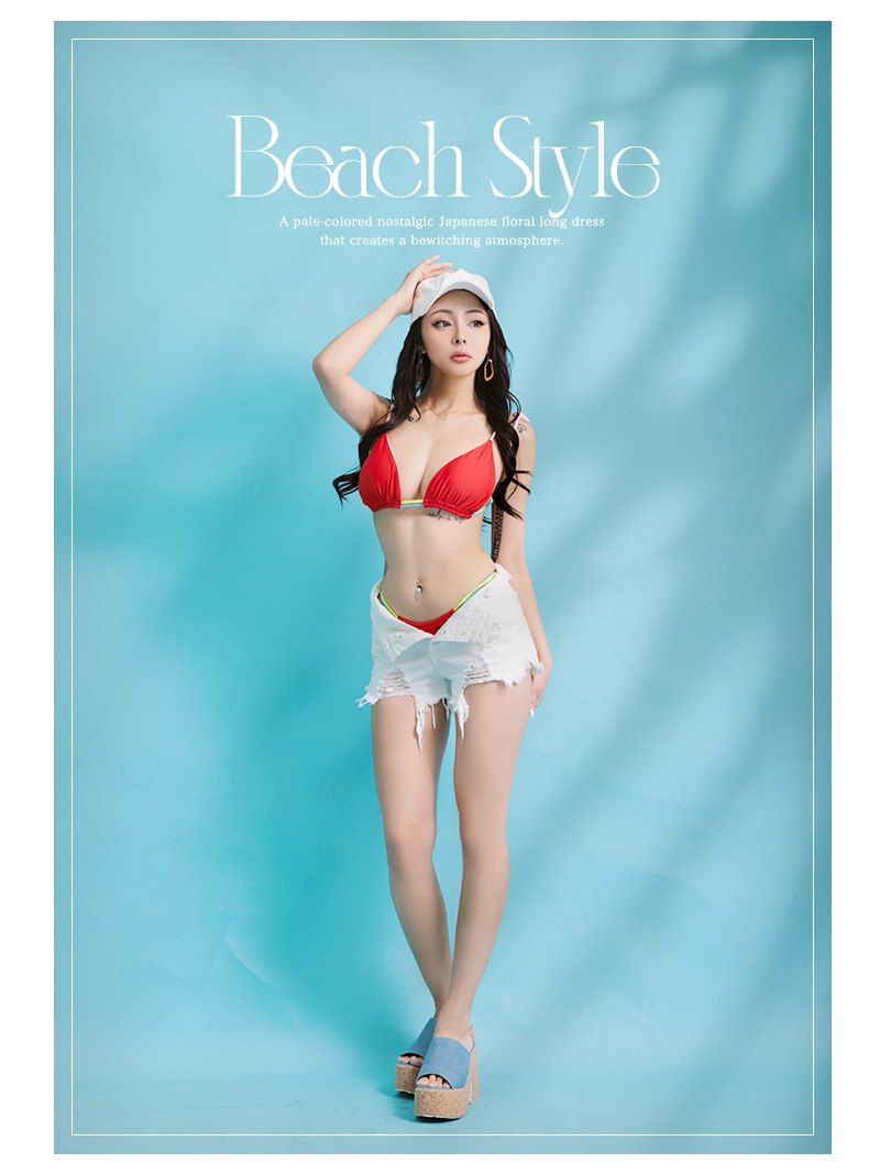 【スーパーセール】水着 ビキニ レディース レディース水着 セクシー モノキニ エロ キャバ水着 キャバ 三角ビキニ ブラジリアン セクシー エロい ノンワイヤー ネオンカラー 派手 韓国 インポート風 可愛い Ryuyu KANO(ThePink) ビーチ ビーチウェア ビーチグッズ 海 あす楽