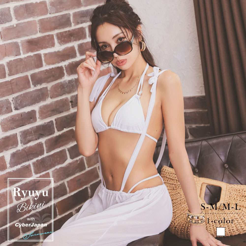 Women's Swimsuit Bikini Sexy Erotic Cabaret Swimsuit Triangle Bikini White Simple Mesh 3-Piece Set Sexy Imported Body Cover Celebrity Style Ryuyu JUNON Beach Beachwear Beach Goods Sea Pool Swimming Next Day Delivery Free Shipping