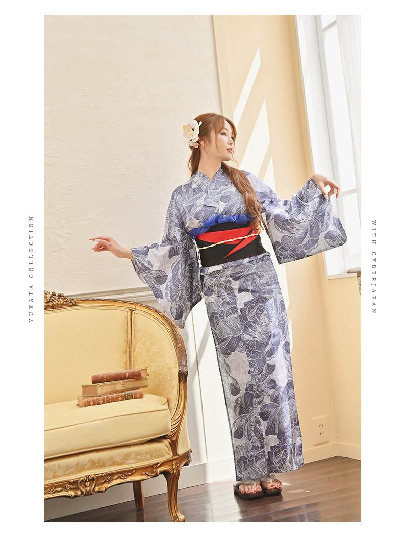 楽天市場】浴衣 ワンピース 大人（種類（帯）半幅帯）（レディース