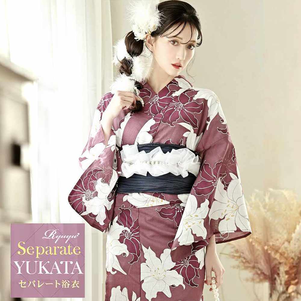 楽天市場】即日 発送 水着（カラーパープル）（浴衣セット｜和服