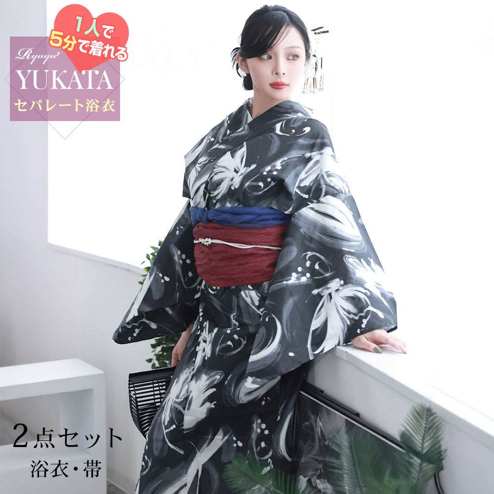 楽天市場】y2k 服（カラーブラック）（浴衣セット｜和服）：レディース