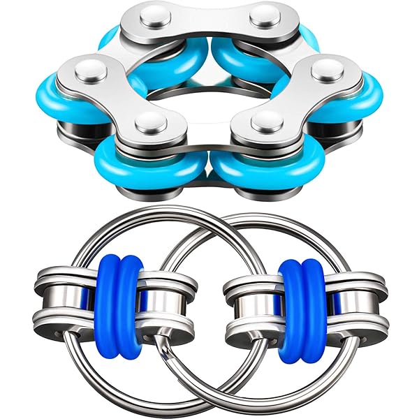 フィジェットトイセット ローラーチェーン フィジェットとキーフリッピーチェーン ストレス軽減 自閉症ストレス解消 不安解消