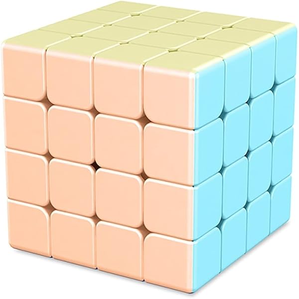 マカロンキューブ 4×4×4 マジックキューブ 魔方 立体パズル Magic Cube Set 競技専用 脳トレ 知育玩具 マカロン式 (4×4×4)