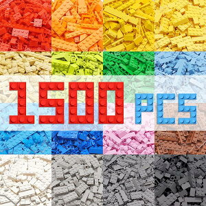 1500ピース クラシック ブロック おもちゃ 基本ブロック拡張セット- お手持ちブロックの買い足しに最適!高コスパで12色14形状の基礎パーツ、男女兼用、6歳以上対象