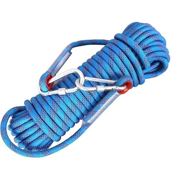 テントロープ 8mm×10M 1本 ブルー レッドの点 ガイロープ パラコード ロープ テントロープ ガイライン タープロープ 防風 キャンプ アウトドア