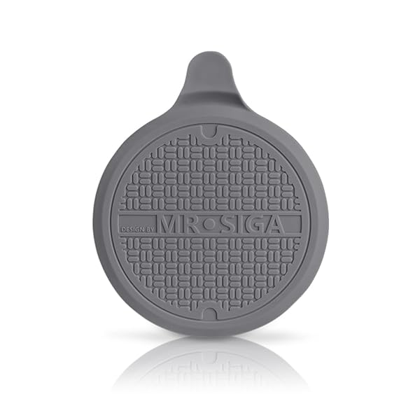 シリコンバスタブストッパー グレー 風呂栓、シャワー、シンク用排水口カバー 直径約13cm