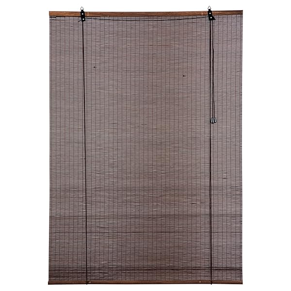 竹すだれ 2本セット ダークブラウン 幅88cm×丈120cm 竹ロールスクリーン 簾 屋内 竹ブライド 巻き上げ..