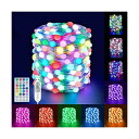 LED イルミネーションライト USB フェアリーライト led ストリングライト10M 100LED RGB16色 ジュエリーライト 12点灯パ ターン リモコン制御 キャンプ用 LEDイルミネーションライト 屋外 防水 LED ストリングライト