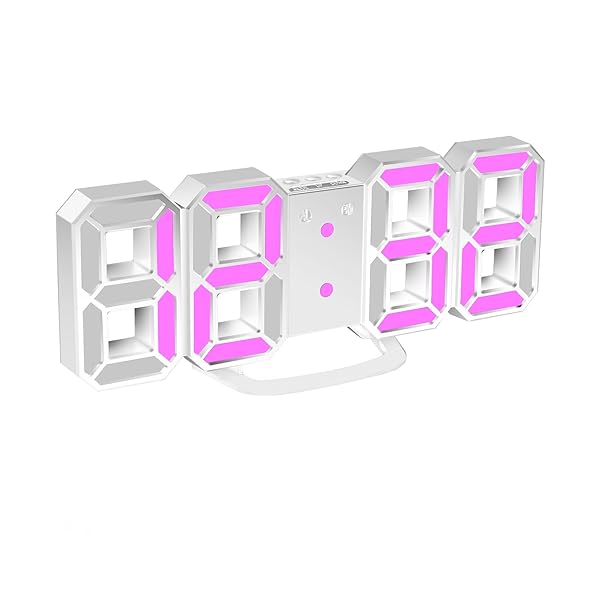 3D LEDデジタル目覚まし時計 壁掛け時計 3つの調整可能な明るさレベルを備えた