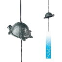 風鈴 金属 鉄器 ふうりん 手作り 伝統工芸品 日本の夏の風物詩 風鈴セット おしゃれ ウィンドチャイム いい音 鐘 贈り物 プレゼント 釣鐘 防水短冊つき (墨緑福寿亀)