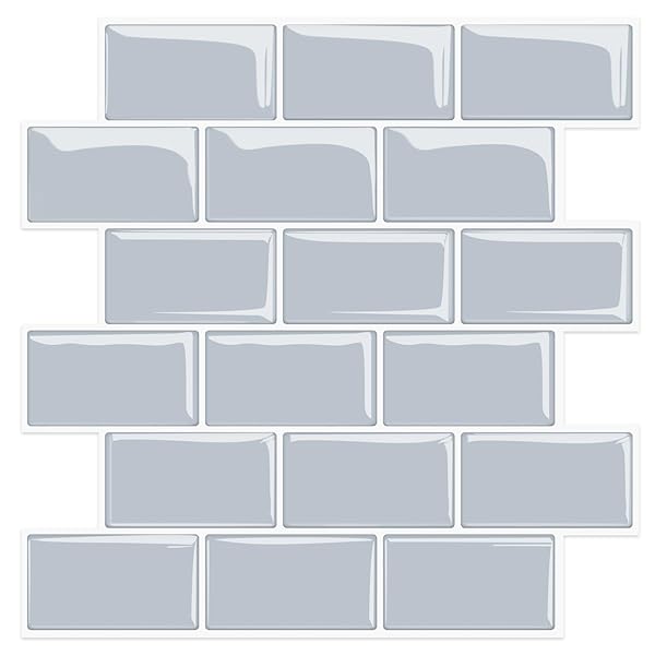 タイルシール キッチン 耐熱 防水 洗面所 トイレ DIY 家具やアイテムの装飾 タイルシート 壁紙シール 3D リメイクシート (30x30cm, 4枚, 北...