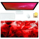 マウスパッド 超大型 防水 ゲーミング マウスパッド 90*40cm キーボードパッド 滑り止めゴム底 滑り止め マウス対応 耐洗い表面 快適操作性 不整なパターン 赤