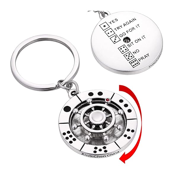 ハンドスピナー サイコロ ルーレット キーホルダー ストレス解消 グッズ 人気ラン...