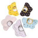 ベビー ビブ スタイ よだれかけ 360° 防水 5枚セット 綿100% かわいい 柔らかい 赤ちゃん エプロン 食事用 花びら型 男の子 女の子 (A)(4)