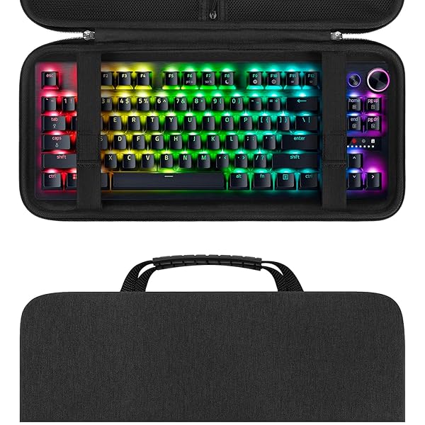 TKL テンキーレス キーボード用ハード トラベル ケース、コンピューター 87 キー ワイヤレス/有線キーボード キャリング ケース 保護収納ボックス バッグ、Razer Huntsman V2 TKL テンキーレス キーボードと互換性あり