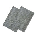 ティータオル 北欧 2枚セット キッチンタオル 45×65cm コットン100% ワッフル織り柔らかく キッチンクロス グレー ベージュ ふきん 母の日 プレゼ...