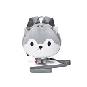 Happykids 動物子供用リュック 取り外し可能なロープ付き 幼児ハーネス付き 転倒防止 可愛い動物たち (柴犬)