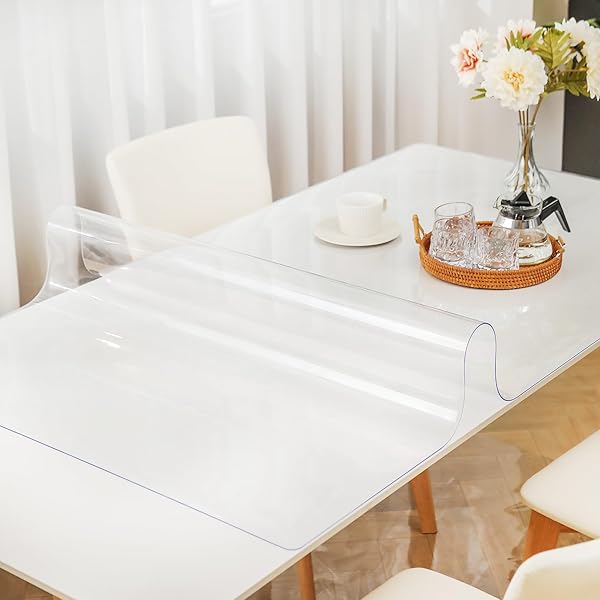 テーブルマット透明 テーブルクロス80*160cm 透明 PVC デスクマット マット テーブルカバー ビニールマット ビニール クリア 長方形 汚れ防止 厚さ1.5mm 防塵・防水・耐久・耐熱 矩形サイズ選択可能