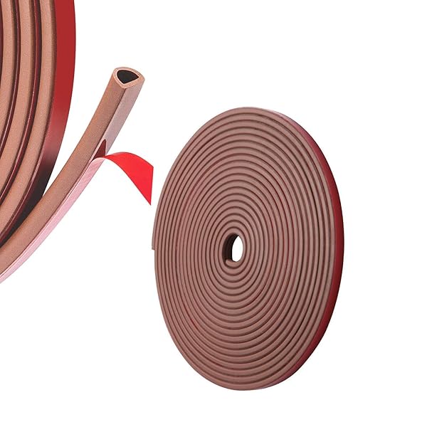 柔らかいシリコーンゴム素材 隙間テープ 振動吸収 摩耗しにくい すきまテープ 隙間パッキン ドア 窓 密封する 高温に強い 密封する 高い8mm*幅9mm*長さ6M 茶色