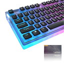 130キー プリンキーキャップ PBT透明感キーキャッ61/64/87/104/108 Cherry MX OEMプロフィールユニバーサルタイプ (ブラック)