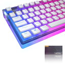 130キー プリンキーキャップ PBT透明感キーキャッ61/64/87/104/108 Cherry MX OEMプロフィールユニバーサルタイプ (ホワイト)