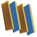 ヒートシンク 70mm×22mm×6mm 冷却フィン アルミニウム製 ヒートシンク 導熱接着シート4pcs付き 回路基板 LEDアンプに適用 熱暴走対策 4個入...
