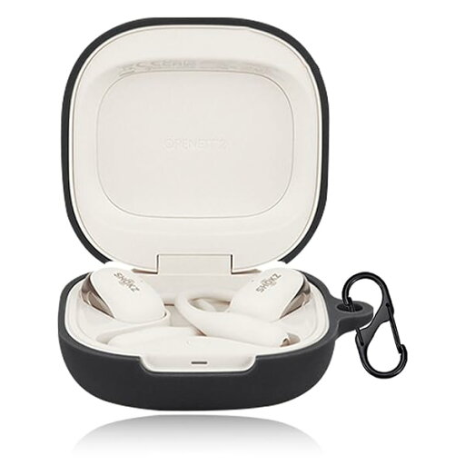 For Shokz OpenFit 2 ケース カバー Shokz OpenFit 2 シリコン保護ケース 充電便利 全面保護 紛失防止 滑り止め 軽量 キズ防止 スリム 薄型 旅行 耐衝撃 防塵-ブラック For Shokz OpenFit 2 ケース カバー Shokz OpenFit 2 シリコン保護ケース 充電便利 全面保護 紛失防止 滑り止め 軽量 キズ防止 スリム 薄型 旅行 耐衝撃 防塵-ブラック