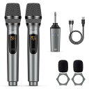 K380Sワイヤレスマイク 充電式ダイナミックマイク UHF マイクロフォン 6.35mmレシーバ付き 技適認証済 会議/カラオケマイク/ホームパーティー に大...