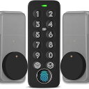 【新登場 3 in1】For SwitchBot スマートロック プロ ケース(2枚セット) 衝突防止 指紋認証パッド ケース カバー 全面保護 取付カンタン 防水 耐衝撃 耐久性 キズ防止 SwitchBot Lock Pro with Keypa