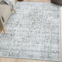 ラグ 1畳 洗える 90×150cm ホットカーペット対応 ペルシャ風 ラグマット ふわふわ おしゃれ オールシーズン適用 滑り止め 防ダニ 防臭 軽量 防音マット 室内用 チェアマット ダイニングマット アンティーク 花柄(3)