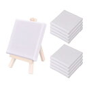 キャンバス 油絵キャンバスボード 正方形 15x15cm 純綿 張りキャンバス 練習用向け 初心者 絵具 画材 水彩画 アクリル絵 8個入り (15*15cm)