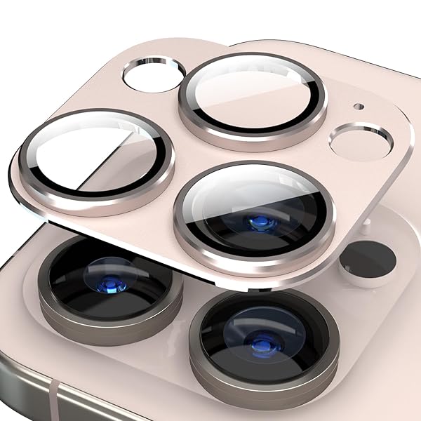カメラ保護 フィルム iPhone16Pro・いPhone16Pro Max 用 レンズ カバー iphone16プロマックス・アイホン16pro 対応 カメラレンズ保護 アルミ合金 強化ガラス 9H硬度 耐衝撃 キズ防止 高透過率 全面保護 1枚入