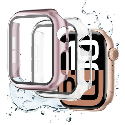 2個パック対応 Apple Watch ケース Series 10/9/8/SE/7/6/5/4 42mm 46mm 40mm 44mm 41mm 45mm 強化ガラススクリーンプロテクター内蔵、ガラス素材 高透過率 + 超薄型マットハードPC保護カ 2個パック対応 Apple Watch ケース Series 10/9/8/SE/7/6/5/4 42mm 46mm 40mm 44mm 41mm 45mm 強化ガラススクリーンプロテクター内蔵、ガラス素材 高透過率 + 超薄型マットハードPC保護カ
