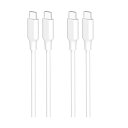 USB Type C ケーブル 【2本セット / 0.25m+0.5m / ホワイト】 60W PD対応 シリコン素材 柔軟なデータケーブル USB-C&USB-C 滑らかで柔らかいデータケーブル【Xperia/Samsung/Galaxy/Pixe(2)