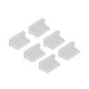 USB Aメスコネクタ用(20個入り)ソフトシリコンダストプラグポートキャップ、ポートプラグプロテクタ取り外し可能なダストカバー保護プラグキャップ (とうめい)(2)