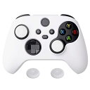 Pure Xbox Series Xコントローラーに対応用アンチスリップシリコーンカバースキン、黒い親指グリップキャップ付き、Xbox Coreワイヤレスコントローラ対応用ソフトラバーケースプロテクター【ホワイト】