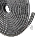 隙間テープ すきまモヘアテープ 毛足長い 超ロングサイズ 10m×7mm×12mm 虫よけすき間テープ 網戸用 玄関 ドア用 窓用 隙間対策 (グレー)