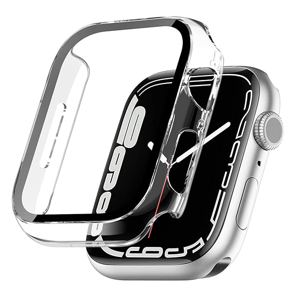 対応 アップルウォッチ カバー Series 3/2/1 Apple Watch ケース PC素材 Apple Watch カバー ガラスフィルム 一体型 アップルウォッチ ケース 全面保護 高耐久 高透過率 装着簡单(38mm，クリア)