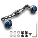 130/120/115mm リール ハンドル シマノ ダイワ アブガルシア 通用 ベイトリール 用 Aurora Series (ダークグレー, 115mm) (0370)