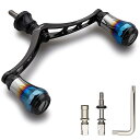 V4.0 80/98mm リール ハンドル 航空アルミ製 シマノ ダイワ 通用 スピニングリール 用 Arch Aurora (ブラック, V4.0-98mm) (0109)