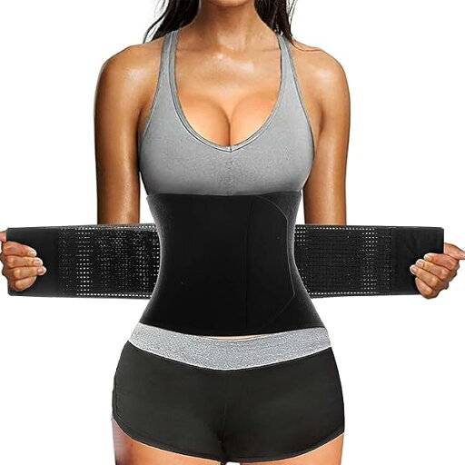 ウエストシェイパー シェイプアップベルト 発汗ベルト ダイエットベルト 男女兼用(ブラック M) ウエストシェイパー シェイプアップベルト 発汗ベルト ダイエットベルト 男女兼用(ブラック M)