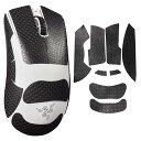 マウスグリップ テープ Razer Deathadder V3 Pro 対応 マウス アンチスリップテープ PVC素材シール肌の汗吸収・滑り止め(ブラック)