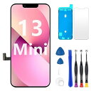 for iPhone 13 Mini 液晶パネル LCD 画面交換 黒 5.4" フロントパネル 3D タッチパネル 修理 スクリーン フロントガラス 修理パーツ デジタイザ 修理工具