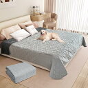 防水カバー ベッド ソファー 防水シーツ 防水シーツ シングル ダブル ベッドカバー 防水 犬 猫用 防水シーツ 防水 漏れ防止 両面使用 オールラウンドカバー 繰り返し使える 噛み耐性 速乾 防ダニ 制菌 大判 おねしょシーツ 尿失禁 ペット粗末対(3)