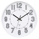 電波時計 ユニークタイプ 見やすい 静音 連続秒針 掛け時計 壁掛け 直径30cm 北欧 シンプル インテリア 大数字 自宅 寝室 オフィス 部屋飾り 贈り物 (ホワイト)(3)